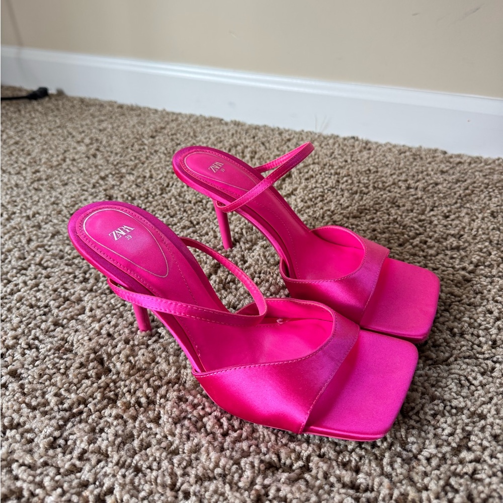 Zara Fuchsia Strappy Heels